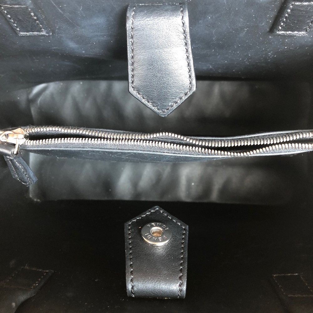 Fendi Petite 2jours Studded Black Leather Bag - Picture 4 of 14